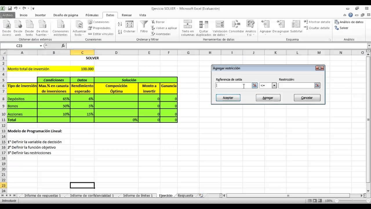 Qué Es Y Para Qué Sirve La Herramienta Solver En Excel 0662